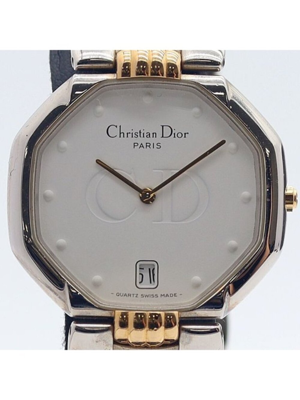 Dior Octagon 45.204 Date White Dial Watch